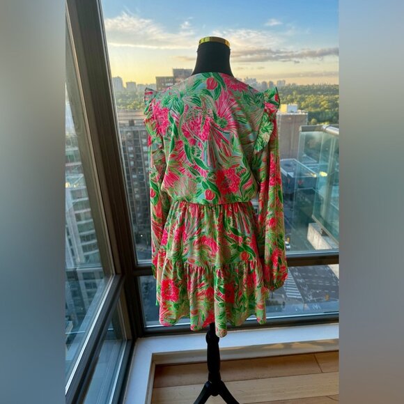 🆕 LILLY PULITZER 🧿 NWT Taviana Stretch Dress, Coming in Hot Blue Horizon, Sz 6 - Picture 6 of 16